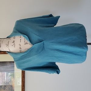 Coldwater Creek blue, short sleeve sweater